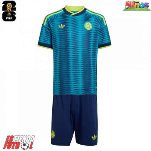 Colombia Segunda Equipación Niños Mundial 2026 Manga Corta (+ Pantalones cortos)